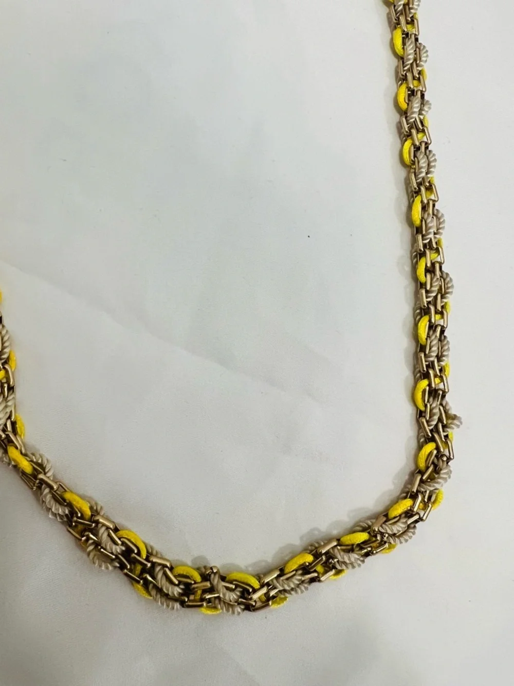 Madewell 1937 Gold and Yellow Chain Link Long Necklace - Picture 2 of 3
